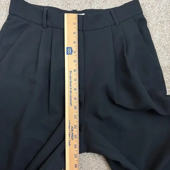 Abercrombie & Fitch Curve Love Sloane Tailored Wide Leg Pant Black Womens Size 8 - Picture 11 of 12